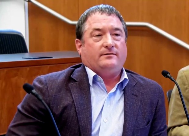 Josh Rubin, director of sustainable finance, food, agribusiness and clean fuels at BMO Commercial Bank, speaks to a panel in a screenshot of a hearing held Sept. 3 at University of California, Davis in Davis, California. (Screenshot - California Senate Select Committee on California's Wine Industry)