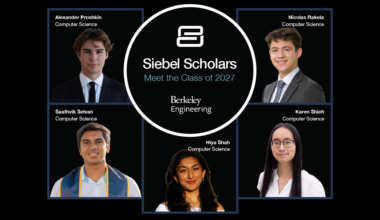 Five students honored as Siebel Scholars