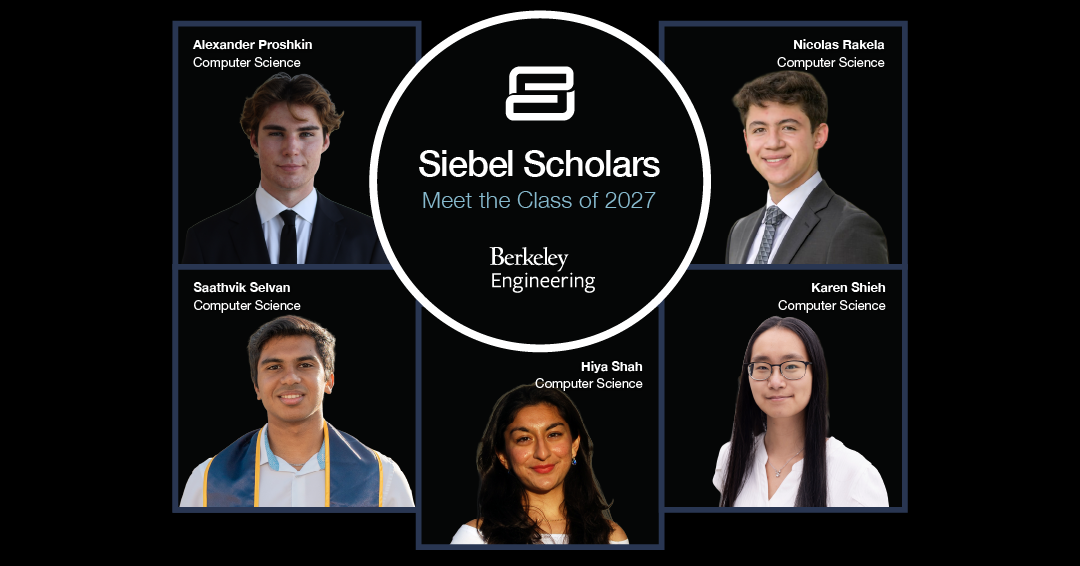Five students honored as Siebel Scholars