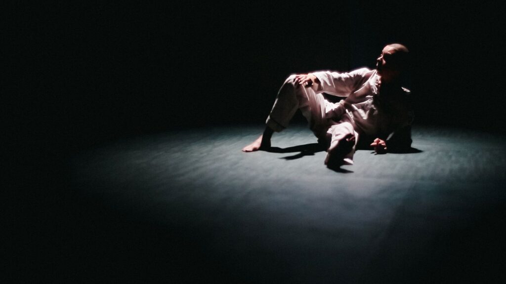 Valerie McCann in "Devising it all for Company" - Photo by Heather Seybolt.