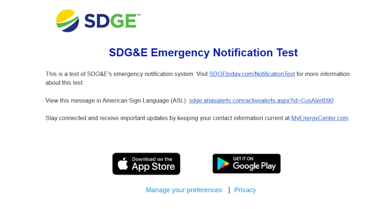 SDG&E tests emergency notification system with texts, calls, emails – NBC 7 San Diego