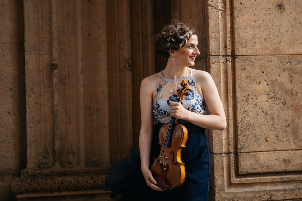 Liana Bérubé, concertmaster of the San José Chamber Orchestra, will take the baton from founder and music director Barbara Day Turner on Sept. 27 to lead the orchestra in a tribute to Turner, who is stepping down from the podium after 35 seasons. Bérubé says Turner has been supportive of her since the two women met in 2011. "She has seen and nurtured opportunities for my growth that I didn't even know were there," Bérubé says. (Courtesy photo)