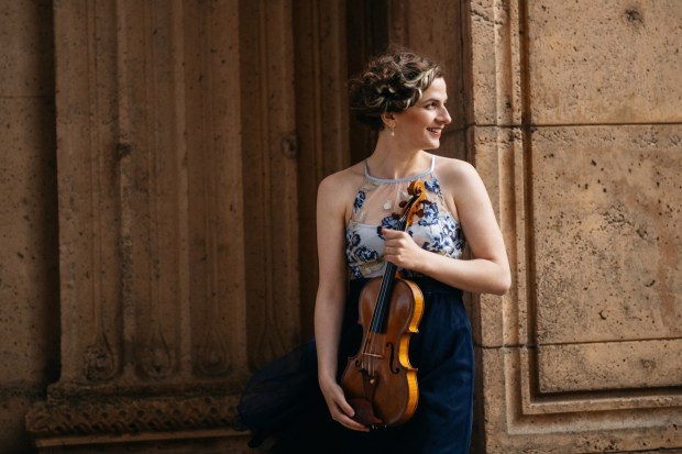 Liana Bérubé, concertmaster of the San José Chamber Orchestra, will take the baton from founder and music director Barbara Day Turner on Sept. 27 to lead the orchestra in a tribute to Turner, who is stepping down from the podium after 35 seasons. Bérubé says Turner has been supportive of her since the two women met in 2011. "She has seen and nurtured opportunities for my growth that I didn't even know were there," Bérubé says. (Courtesy photo)