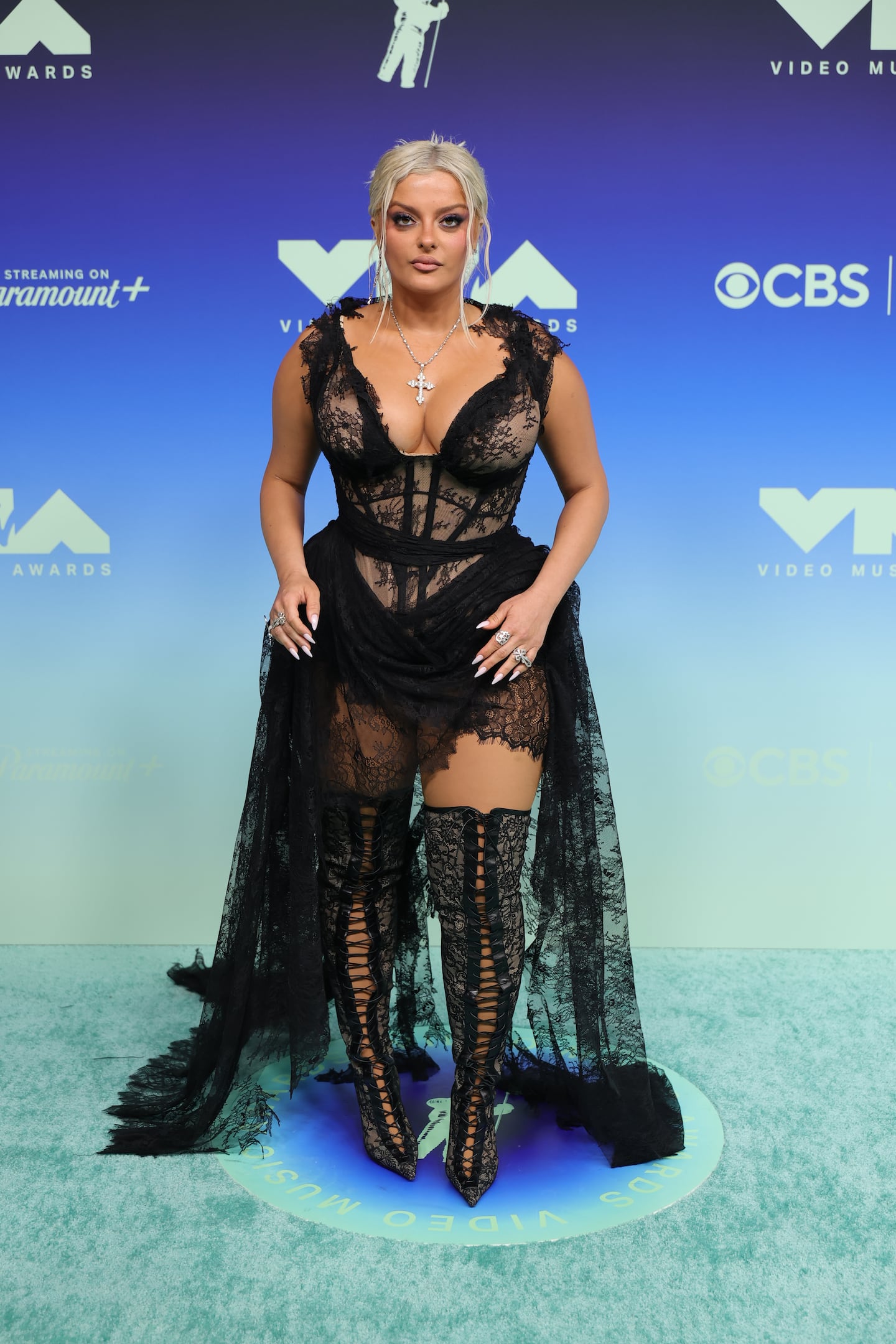 Bebe Rexha attended the MTV Video Music Awards at the Peacock Theater in Los Angeles on Sept. 27.