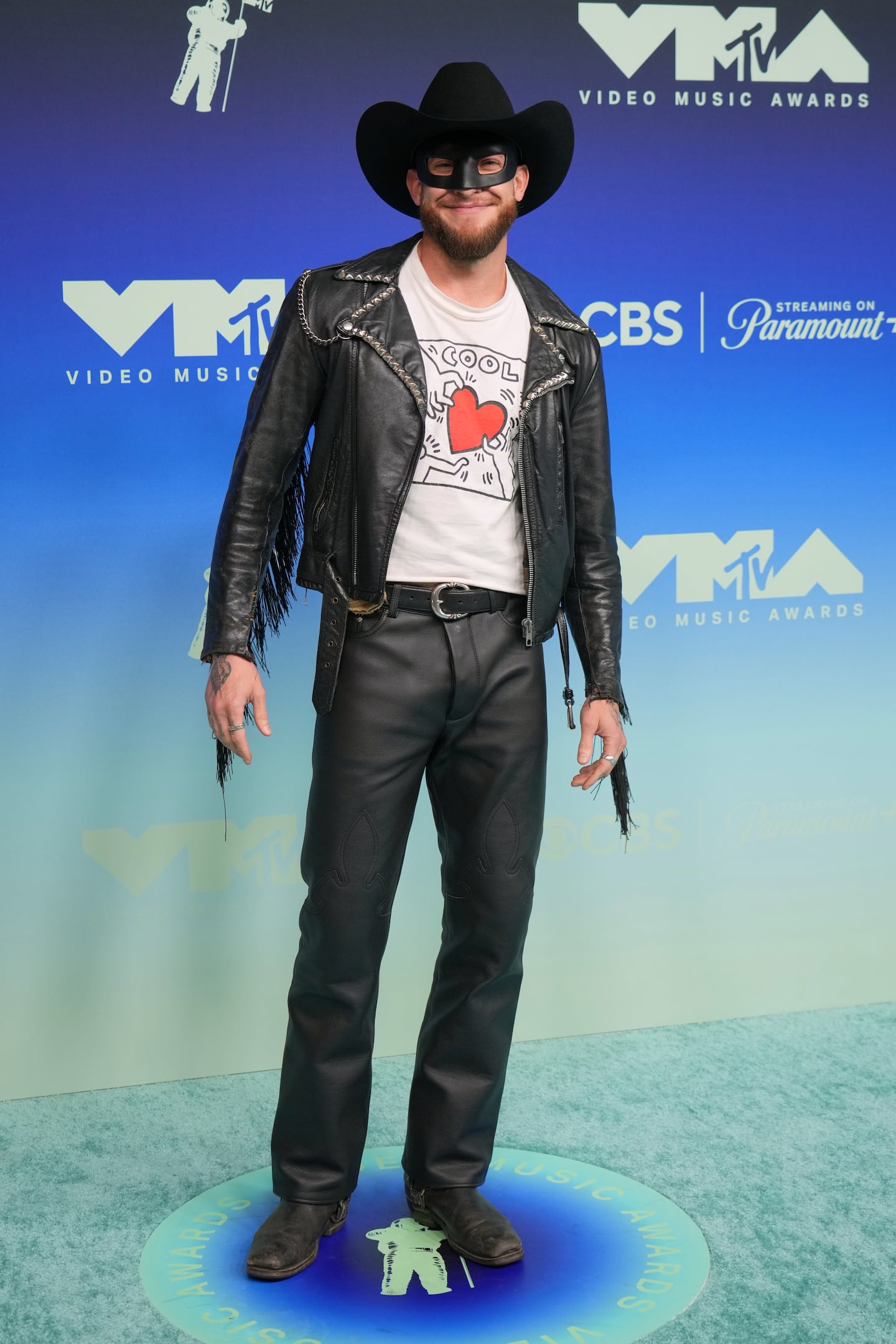 Orville Peck arrived at the MTV Video Music Awards on Sunday at the Peacock Theater in Los Angeles.