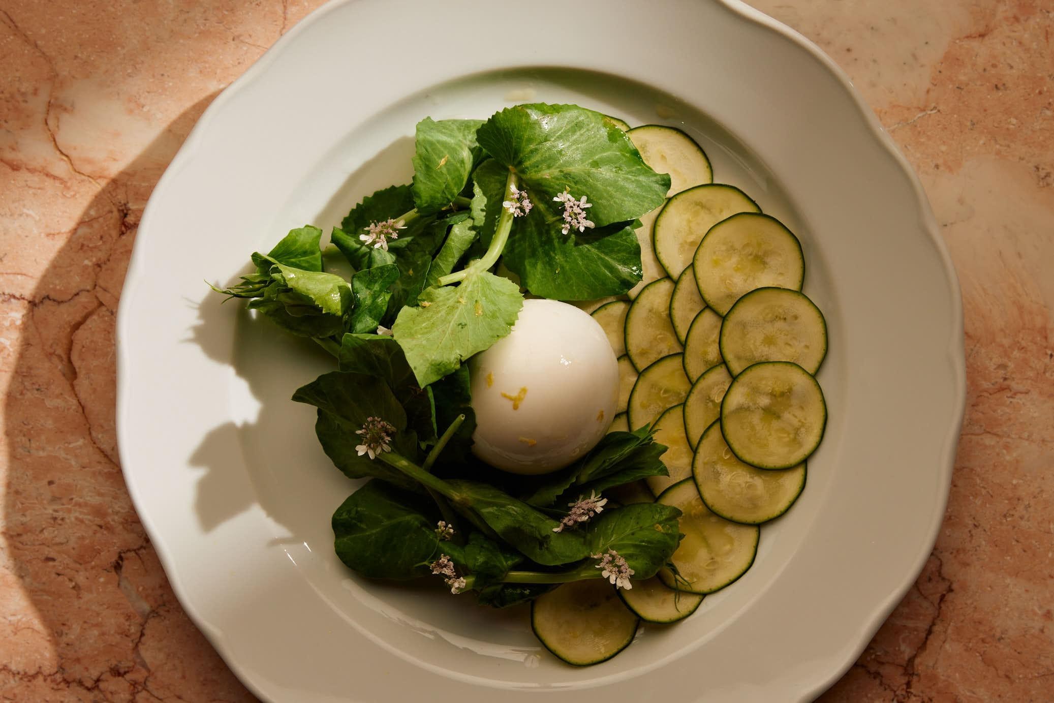 Zucchini carpaccio at Sous Sous restaurant in Silver Lake.