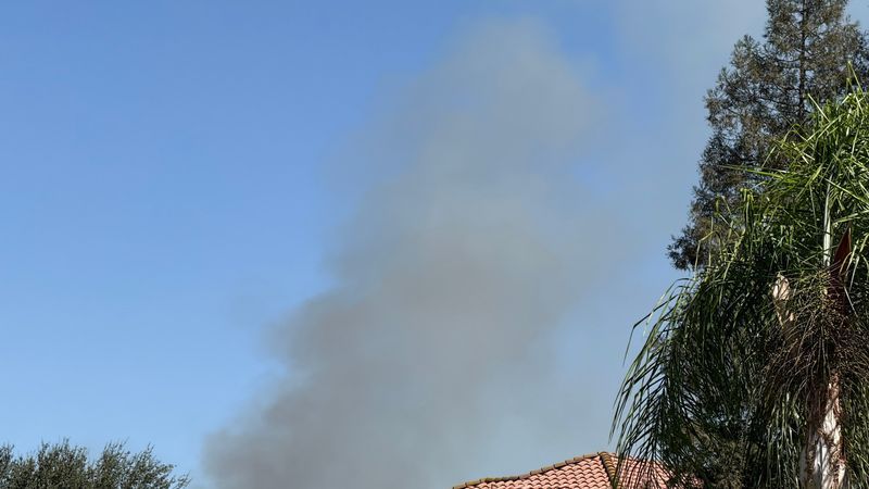 A plane crash killed two children and left two people critically injured, in Northwest Fresno, around 1:50 pm. (PHOTO: COURTESY OF CHRISTIAN KONIOR).