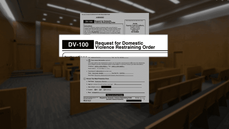 Document obtained by Eyewitness News Investigates shows a request for domestic violence restraining order against Chavez.
