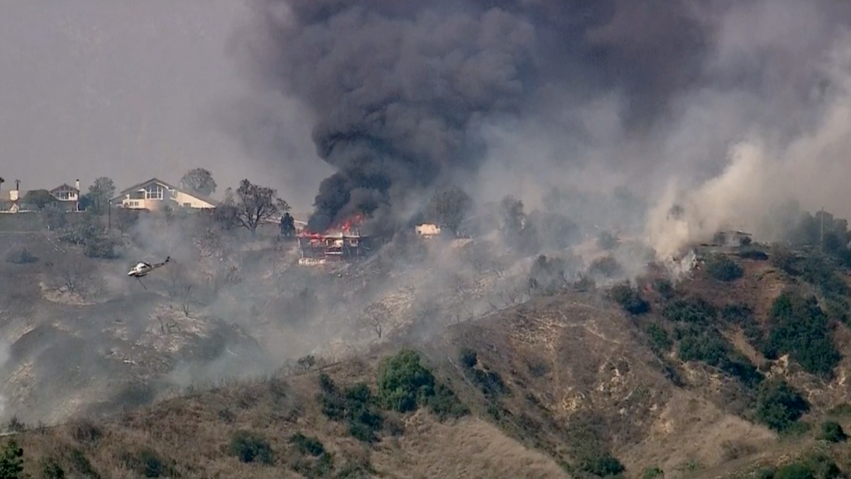 Brush fire spreads to hillside home in La Habra Heights – NBC Los Angeles