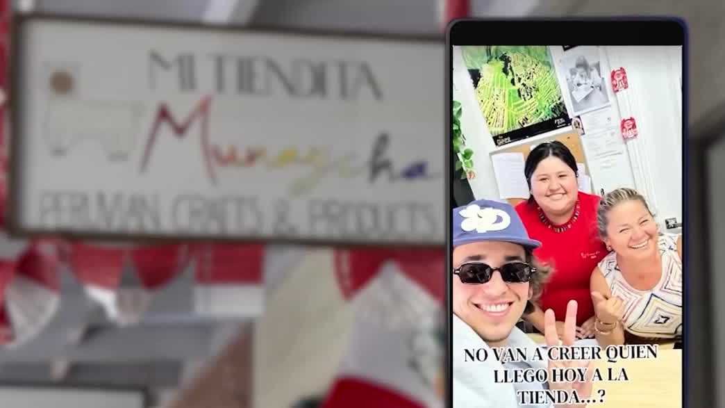 Peruvian shop owner in Old Sac gets surprise visit from SNL's Marcello Hernandez
