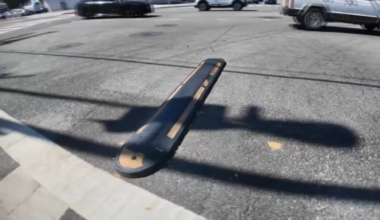 Compton installs rubber medians to deter street takeovers – NBC Los Angeles