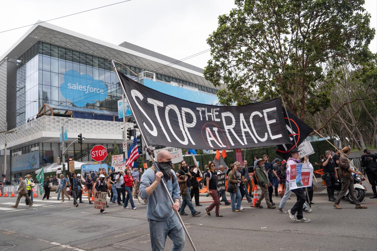 SF protesters marched to demand AI tech regulations, CEOs were unfazed