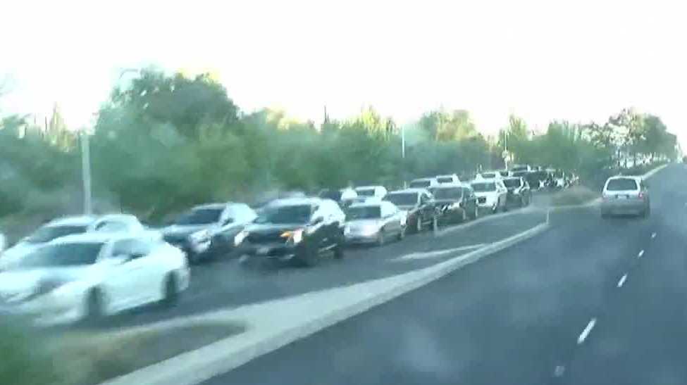 Timelapse of traffic after deadly Highway 50 shooting