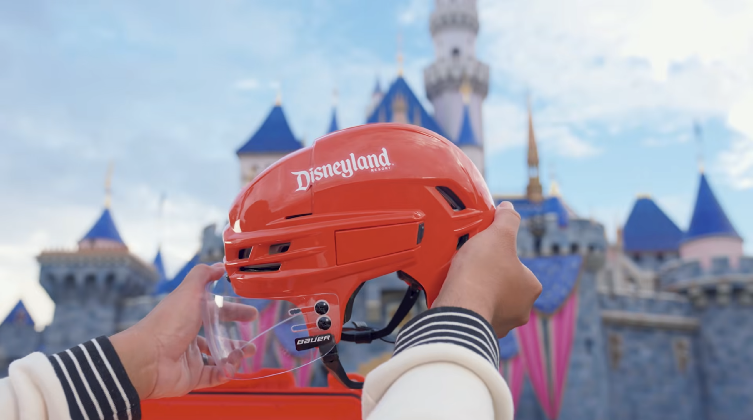 Disneyland Resort's sponsorship of the Anaheim Ducks is expanding to player helmets, meaning the resort logo will now appear on the helmets.