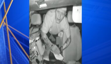 Bakersfield police seek suspect in vehicle burglary at DoubleTree hotel parking lot