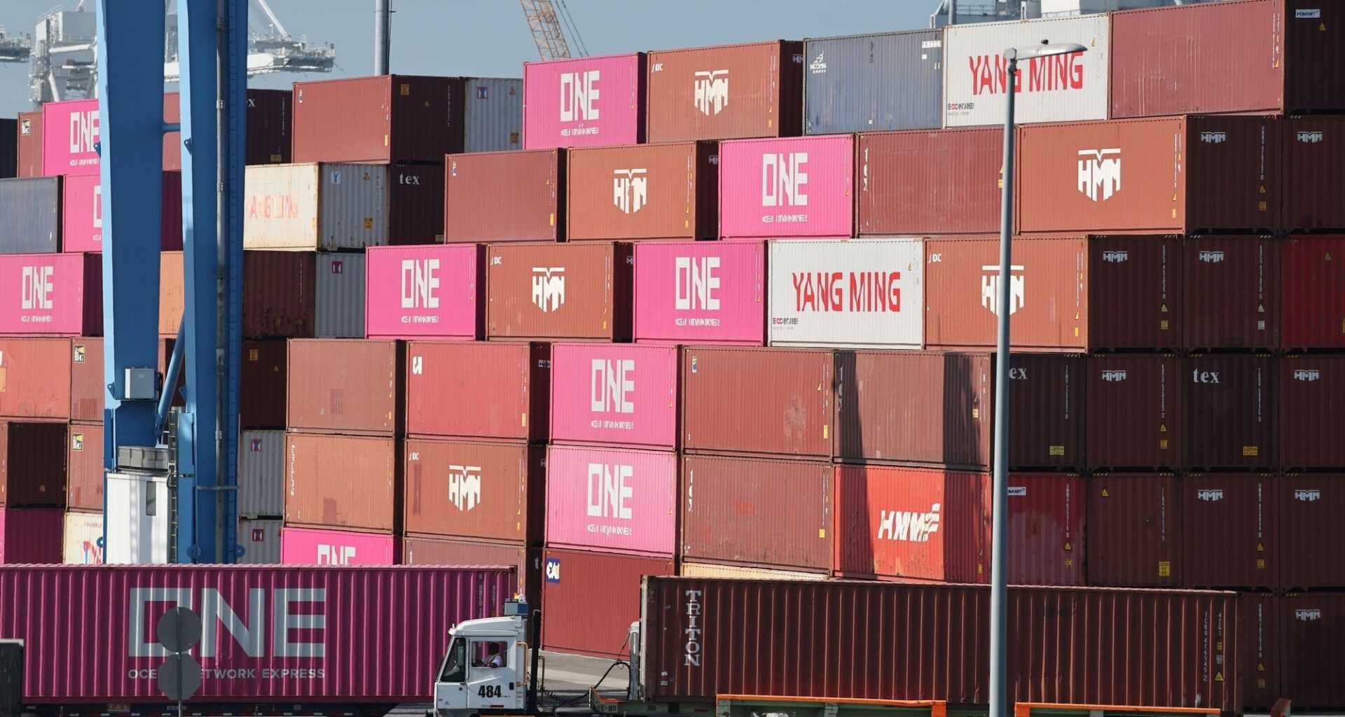Containers at Long Beach Port in Southern California. This August was the port's busiest on record, and fifth-busiest month ever.