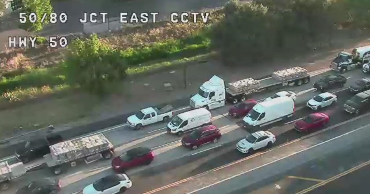 Eastbound Highway 50 shut down in West Sacramento after crash near Harbor Boulevard