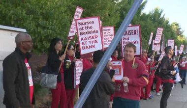 Kaiser nurses in California picket over staffing levels and use of AI