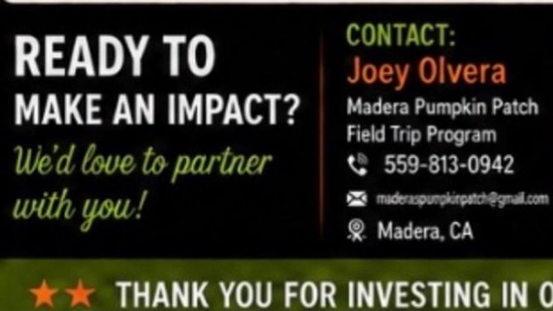 Madera Pumpkin Patch seeks sponsors for Fresno Unified student field trips. (Photo: Madera Pumpkin Patch)