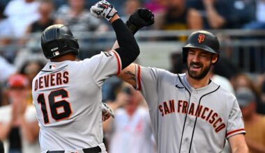 Rafael Devers hits 32nd homer, extends hit streak to 10 games as Giants beat Pirates 5-4 in 10