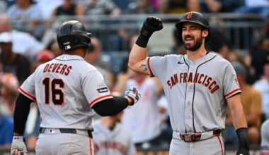 Rafael Devers, Bryce Eldridge lead Giants past Pirates 5-4 in extras