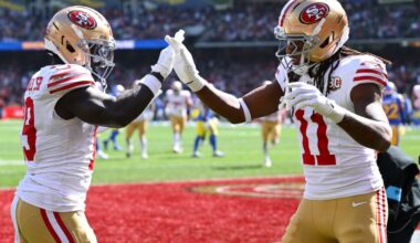 49ers lose another receiver as Demarcus Robinson was carted to the locker room