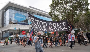AI protesters rally outside Dreamforce conference in San Francisco as tech bosses shrug off fears