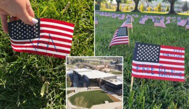 Vile vandals target American flags at California college’s 9/11 memorial