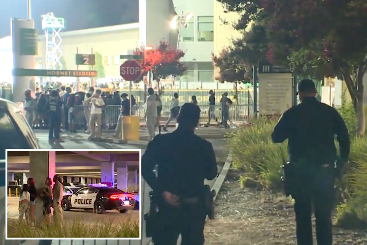 Shooting rocks California city after college football game on Labor Day weekend
