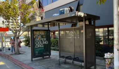 Homeless Encampment Found on Roof of Los Angeles Bus Stop
