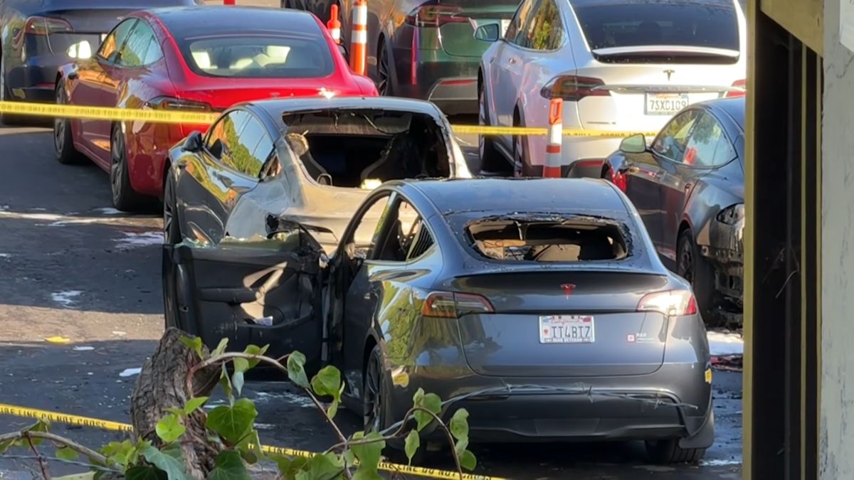 Four Teslas Burn at California Dealership — Investigators Say It Was No Accident