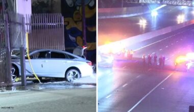 Suspect opens fire on 710 Fwy in Long Beach during chase that ended in DTLA crash