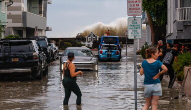 Dozens of homes evacuated in Long Beach due to storm damage, high surf