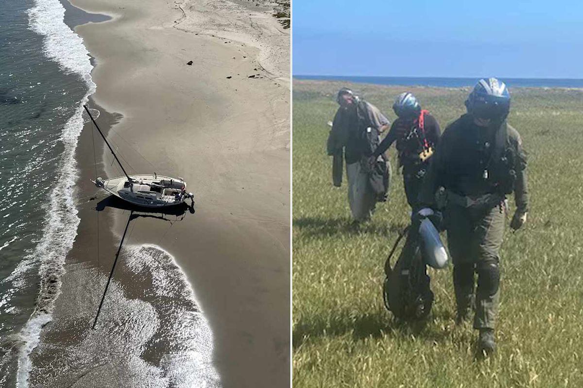 Man Rescued After 25-Foot Sailboat Gets Stuck on Shore of California Island