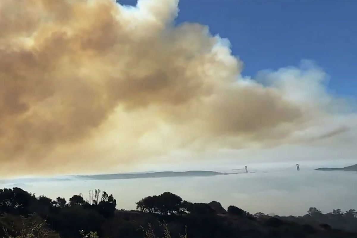 Angel Island prescribed burn redo stinks up downtown San Francisco