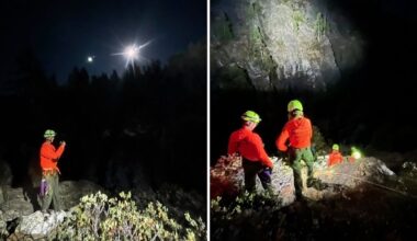 California hiker and dog swept downstream near Emerald Pools, spotted on boulder by drones