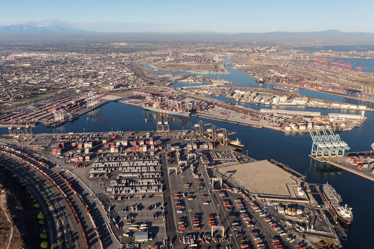 Thousands march in California on Labor Day as port workers warn automation is wiping out jobs