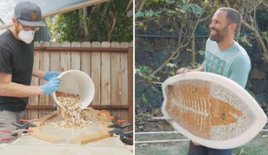California surfer builds working surfboard from 10,000 cigarette butts for documentary