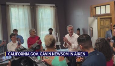 California Gov. Gavin Newsom visits Aiken