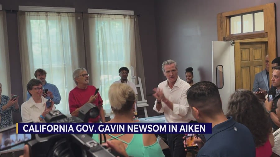 California Gov. Gavin Newsom visits Aiken