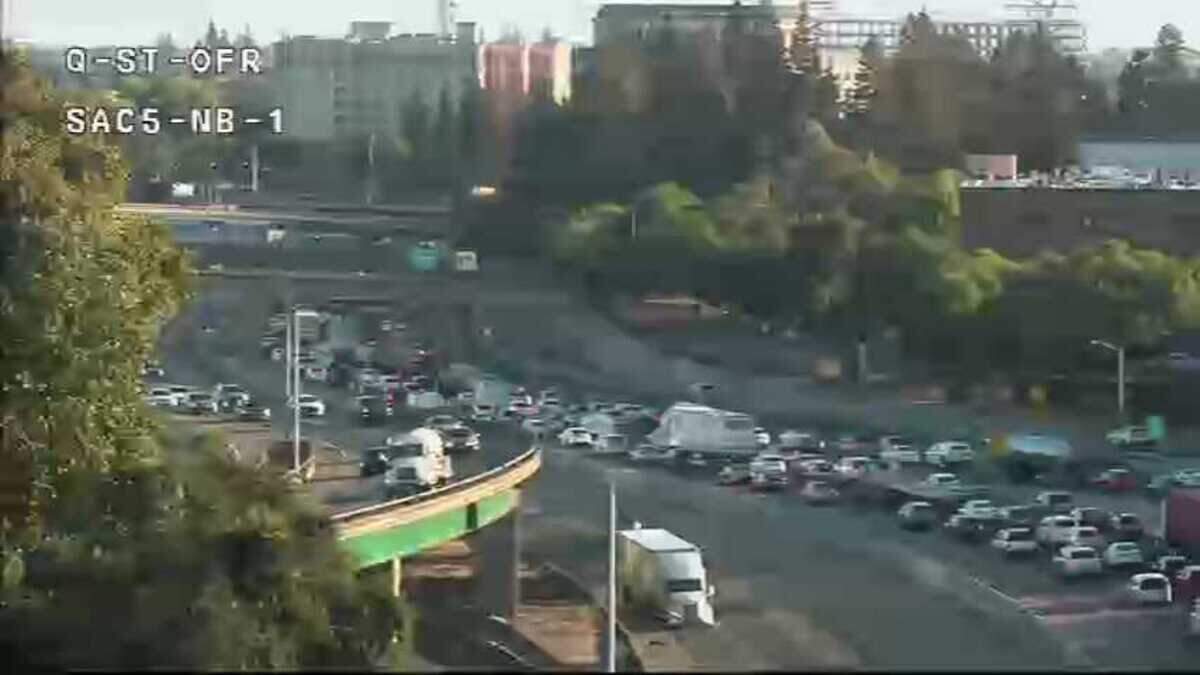 Big rig lumber spill snarls morning I-5 commute through downtown Sacramento