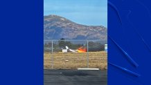A plane crashed at the Montgomery-Gibbs Executive Airport in Kearny Mesa on Sept. 7, 2026.