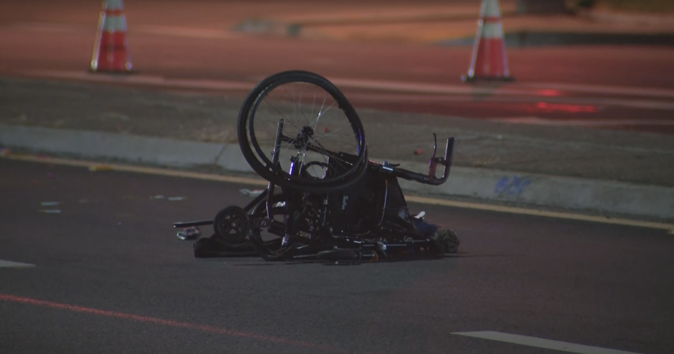 Man in wheelchair dies after being hit by car in Long Beach