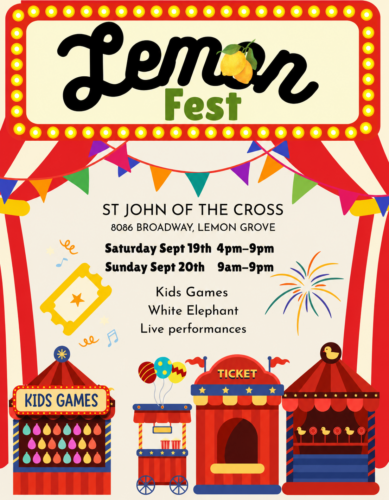 Annual Lemon Fest set for Sept. 19-20 at St. John of the Cross