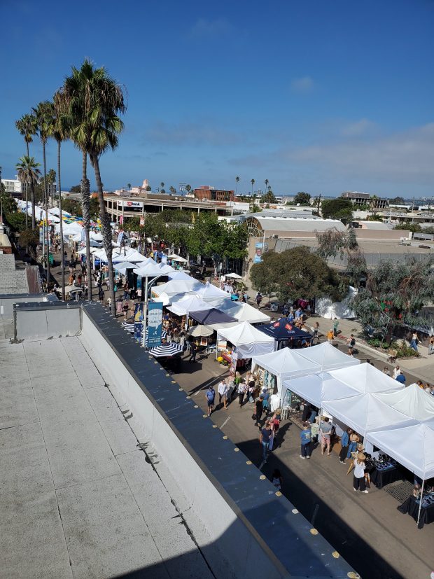 The La Jolla Art & Wine Festival draws thousands to Girard Avenue in La Jolla over the weekend of Oct. 11-12. (Ashley Mackin-Solomon)
