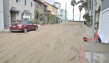 High tide and powerful waves pound Southern California beach communities