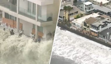 High surf pounds shoreline near Long Beach homes – NBC Los Angeles