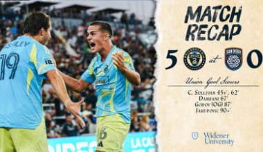 Recap | Cavan Sullivan’s first career brace powers Union to 5-0 win at San Diego FC