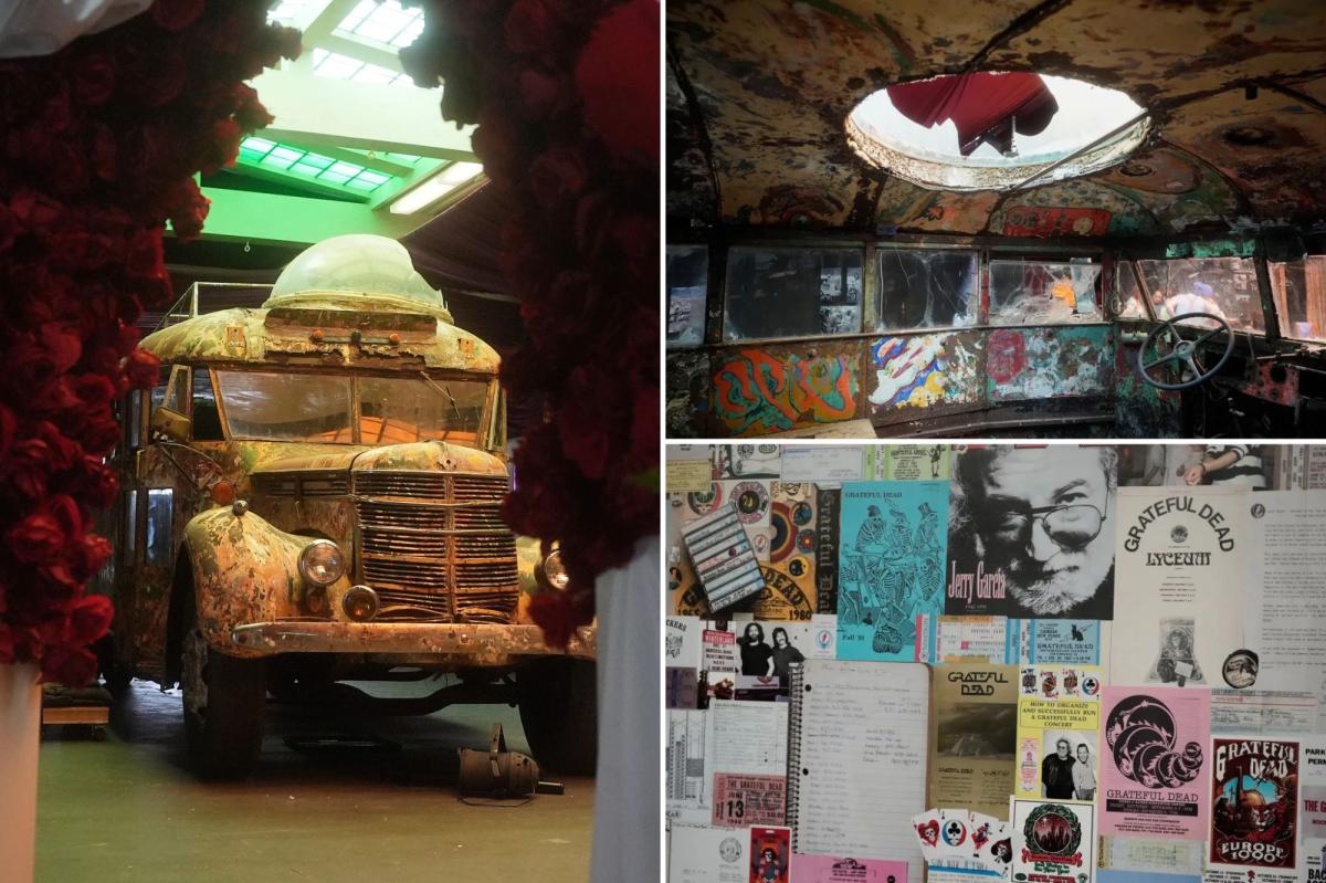 Grateful Dead bus on exhibit in San Francisco