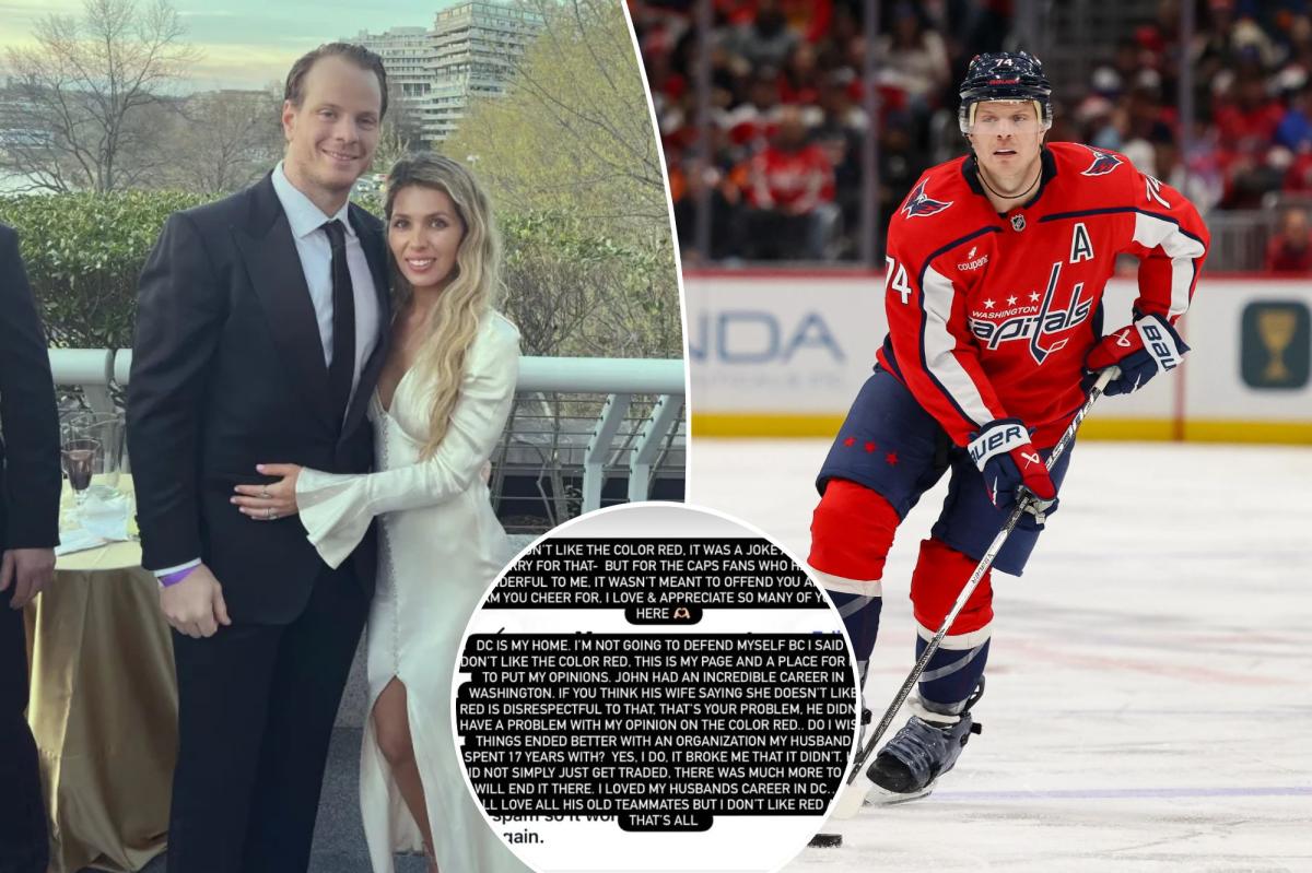 John Carlson's wife feuds with Capitals fans after trade: 'Much more to it'